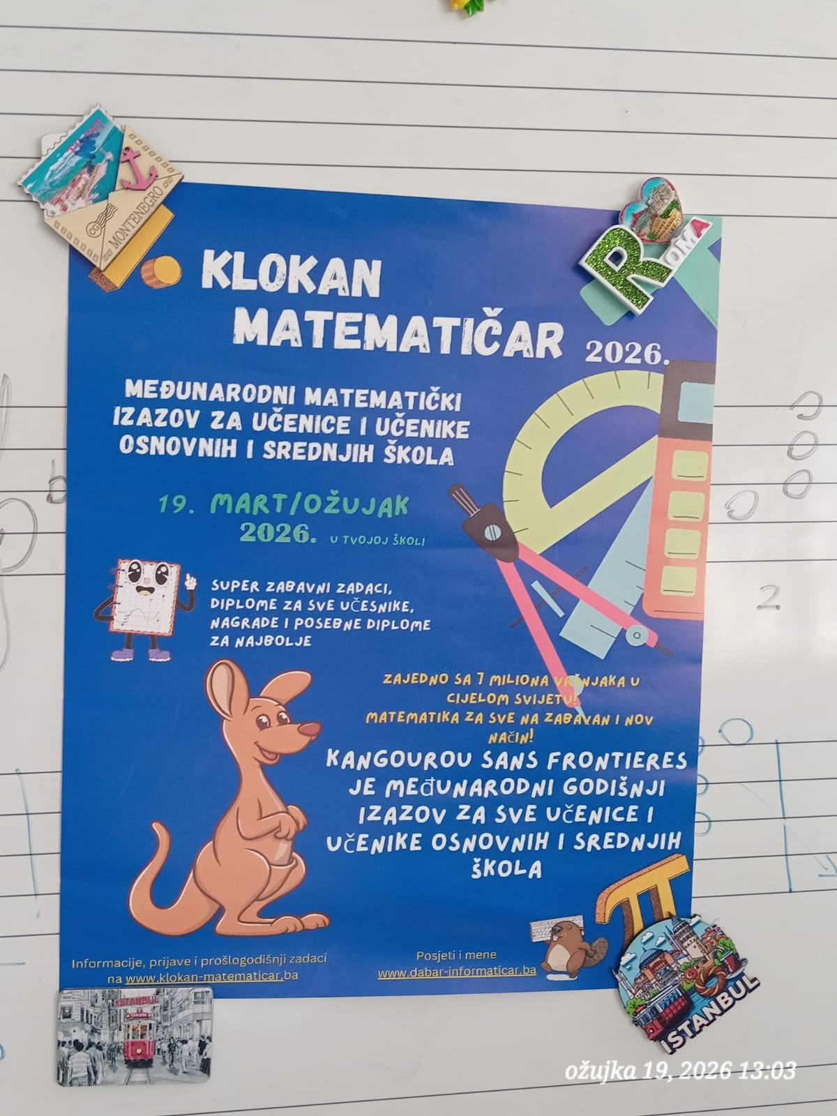 Međunarodno matematičko natjecanje Kangourou sans Frontières u OŠ “Vitez”