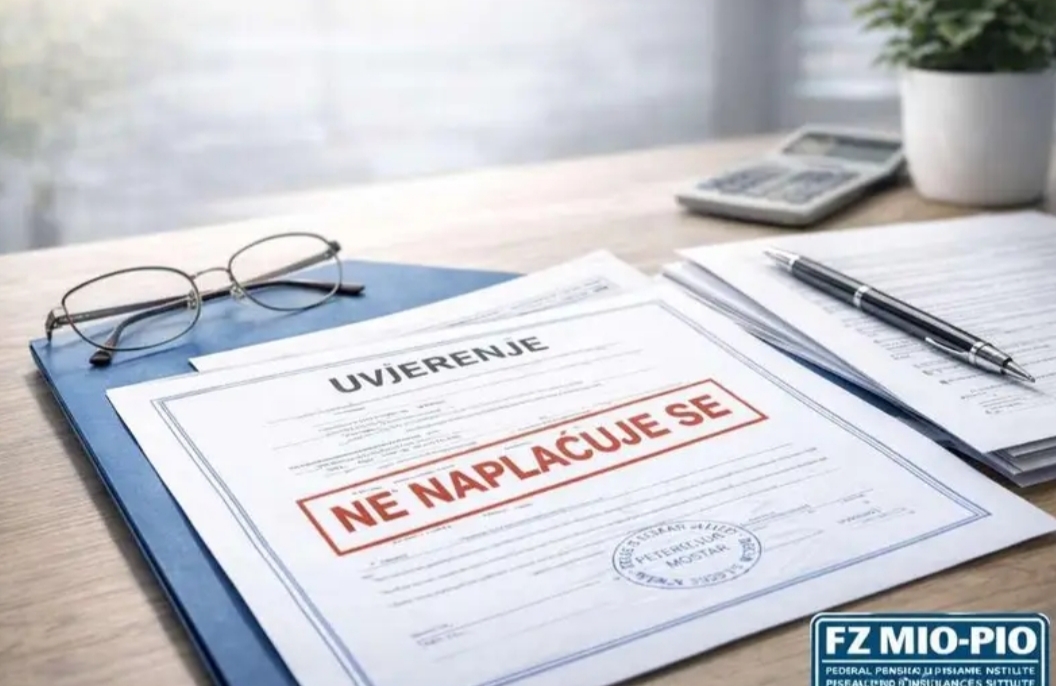 Bez naknade za uvjerenja: Federalni zavod MIO/PIO donio novu odluku