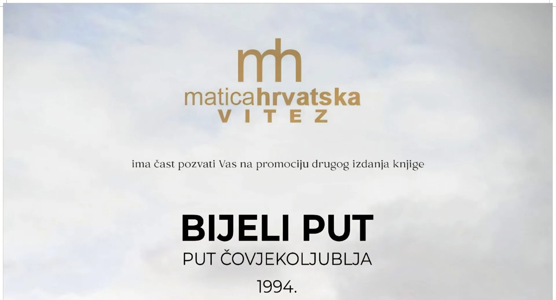 Promocija “Bijeli put – Put čovjekoljublja 1994.“ u povodu 10. obljetnice smrti dr. Slobodana Langa
