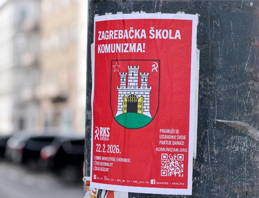 U Zagrebu osvanuli plakati komunističke organizacije “Revolucionarni komunistički savez” (RKS).
