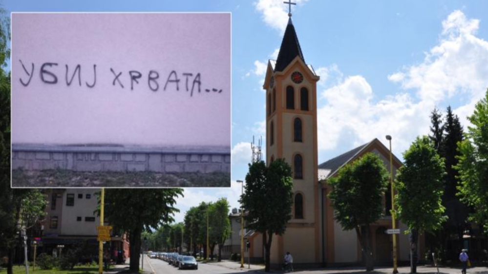 Grafit „Ubij Hrvata“ ispisan na katoličkoj crkvi u Tesliću — osude vlasti i poziv na mir