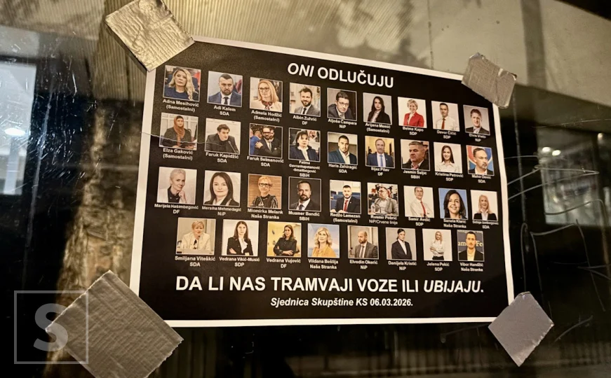 U Sarajevu plakati: “Oni odlučuju da li nas tramvaji voze ili ubijaju”