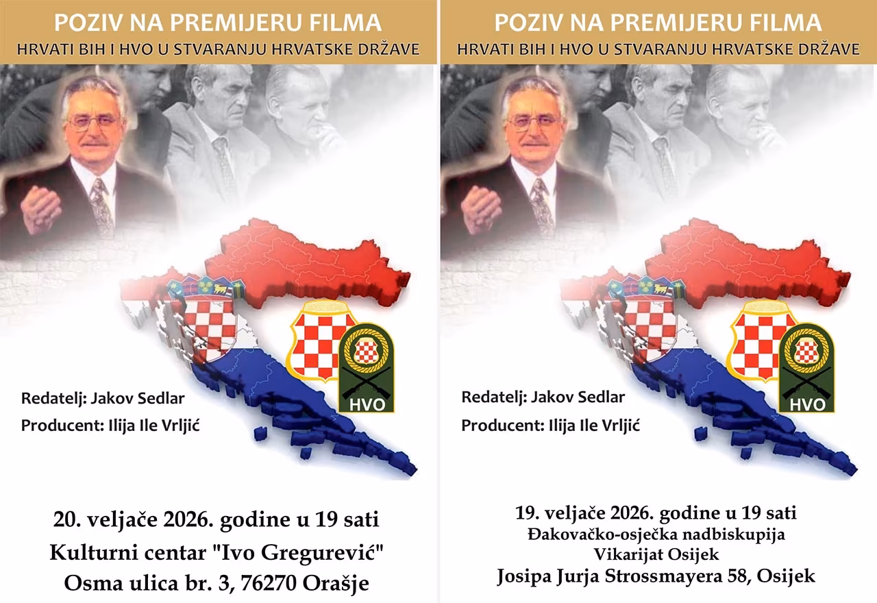 Premijera filma ”Hrvati BiH i HVO u stvaranju hrvatske države”
